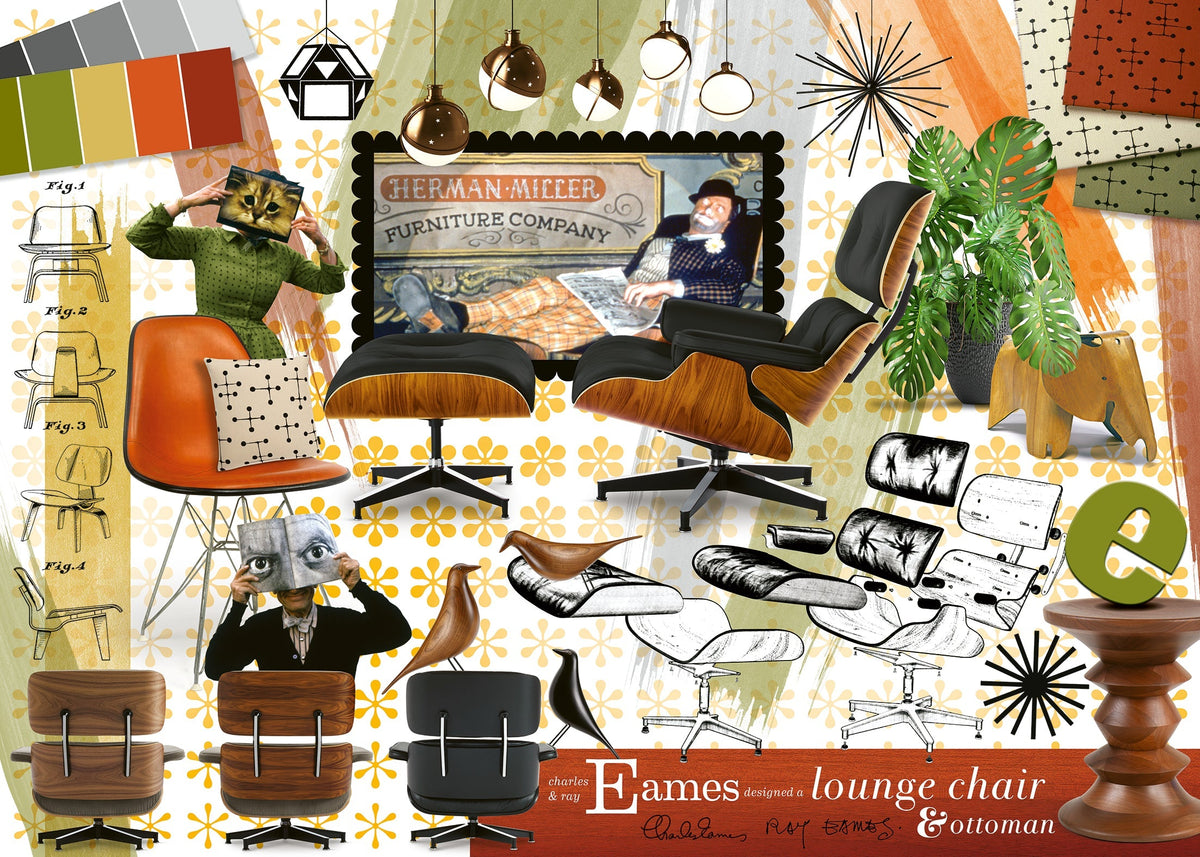 Eames Design Classic Lounge Chair - 1000 Piece Puzzle
