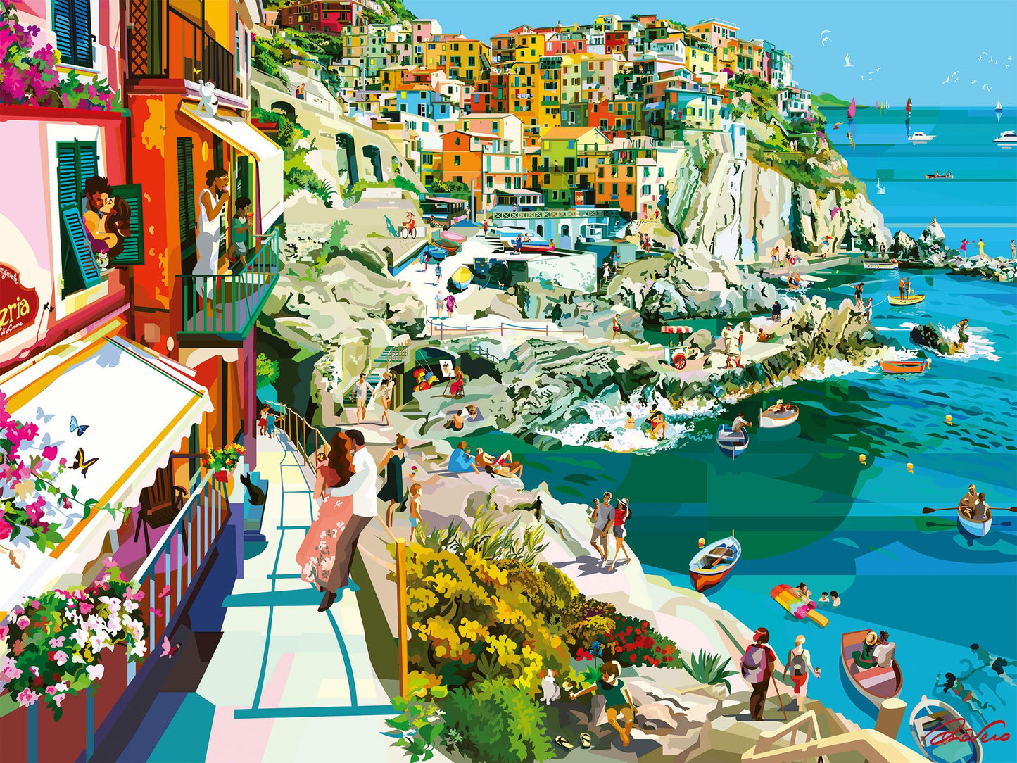 Romance In Cinque Terre - 1500 Piece Puzzle