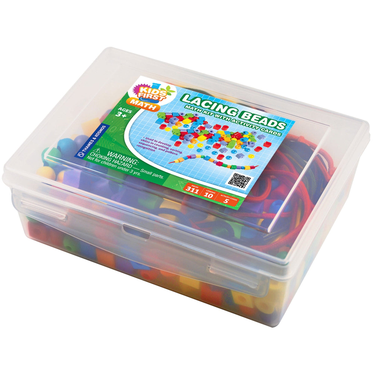 Kids First Math - Lacing Beads Math Kit With Activity Cards