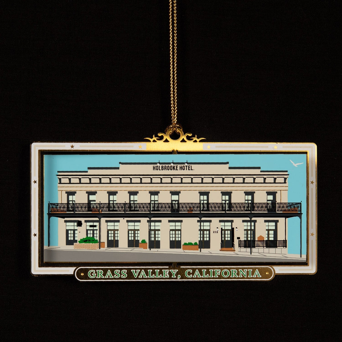 Downtown Grass Valley Ornament - Holbrooke Hotel Restoration (2022)