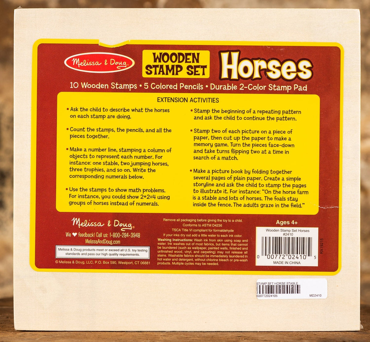 Wooden Stamp Set - Horses