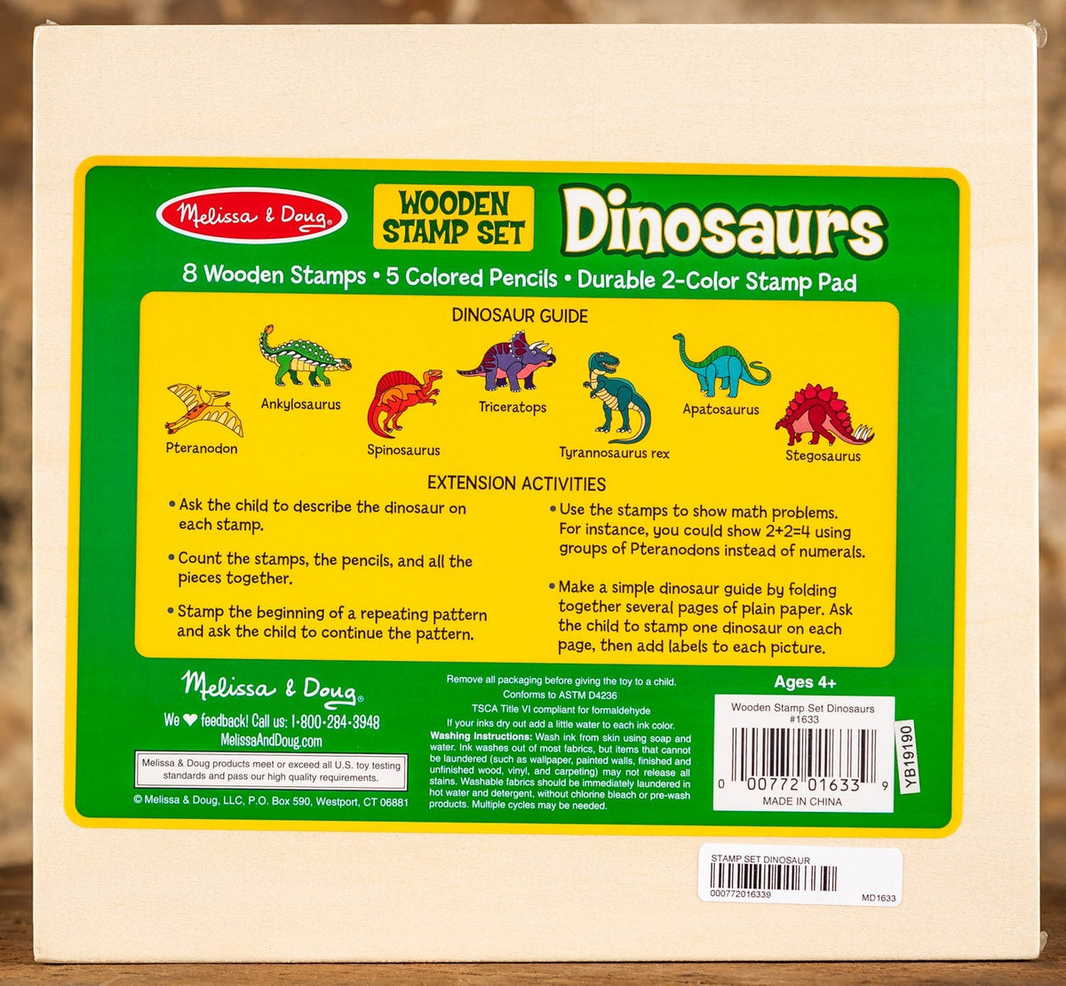 Wooden Stamp Set - Dinosaurs