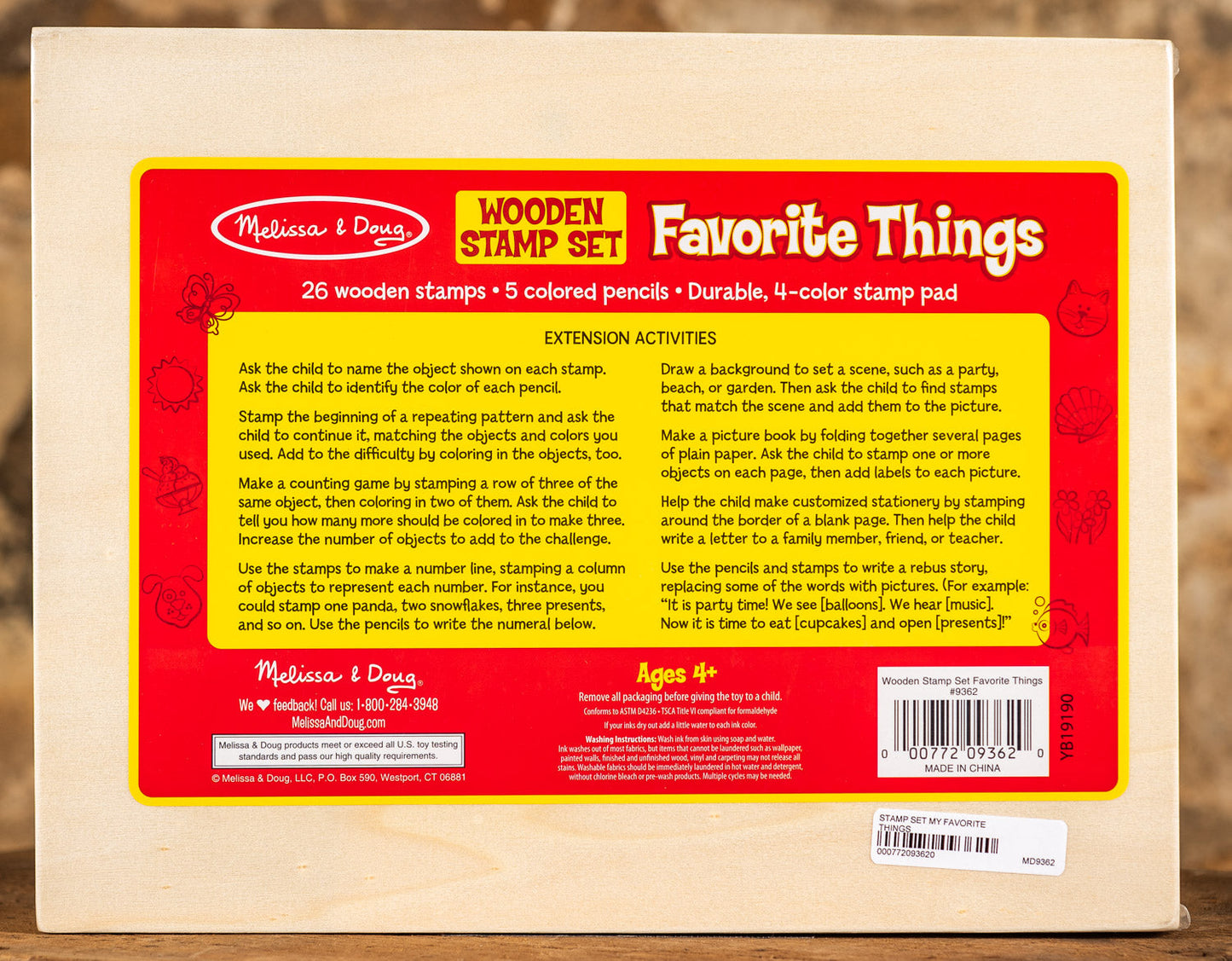 Wooden Stamp Set - Favorite Things