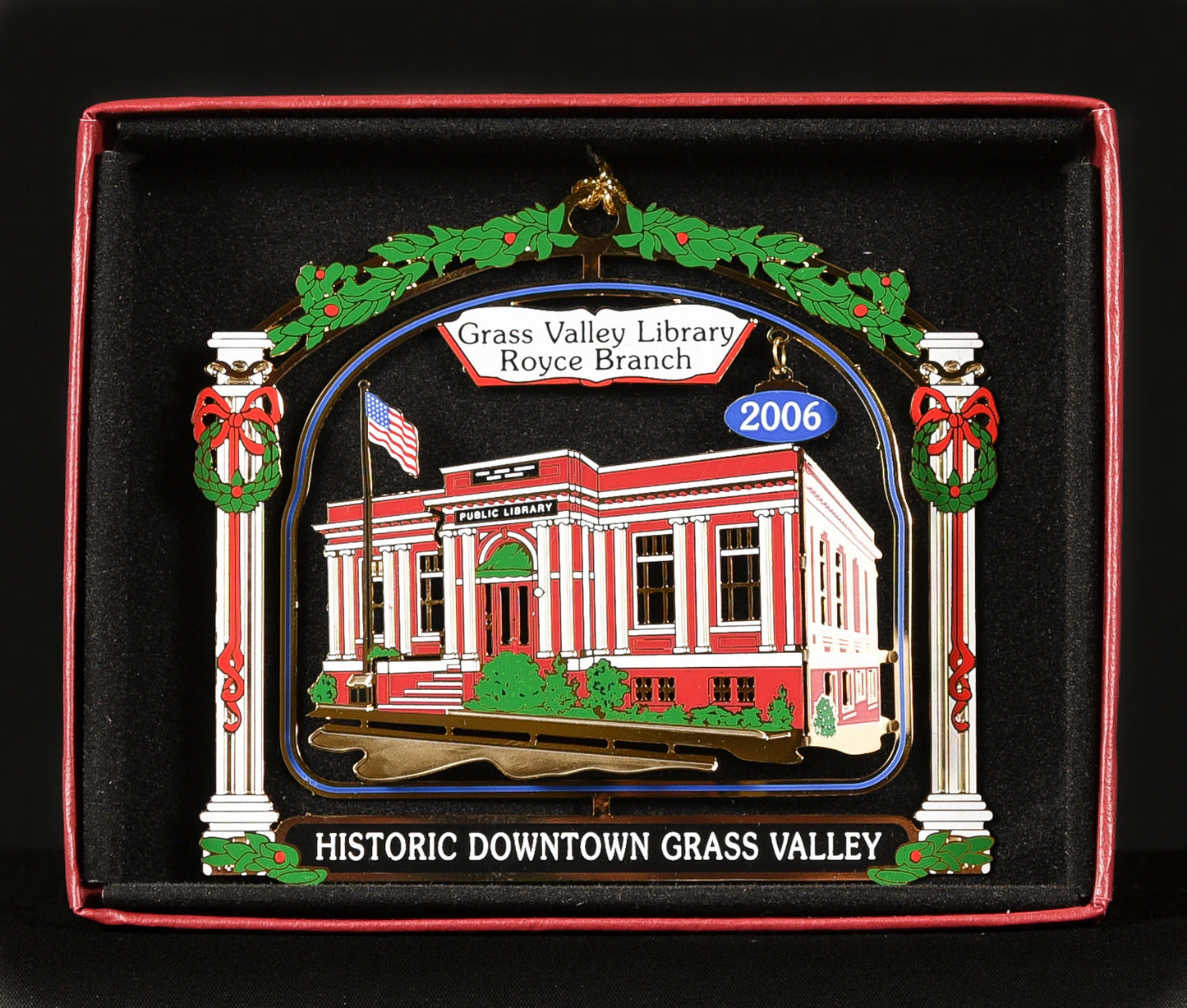 Downtown Grass Valley Ornament - The Library (2006)