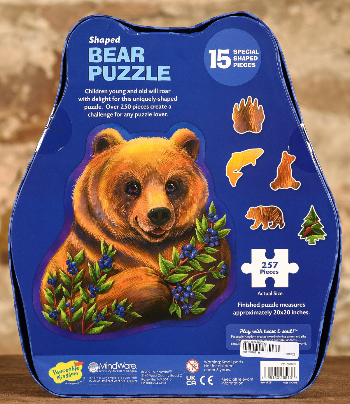 Bear Shape - 257 Piece Puzzle