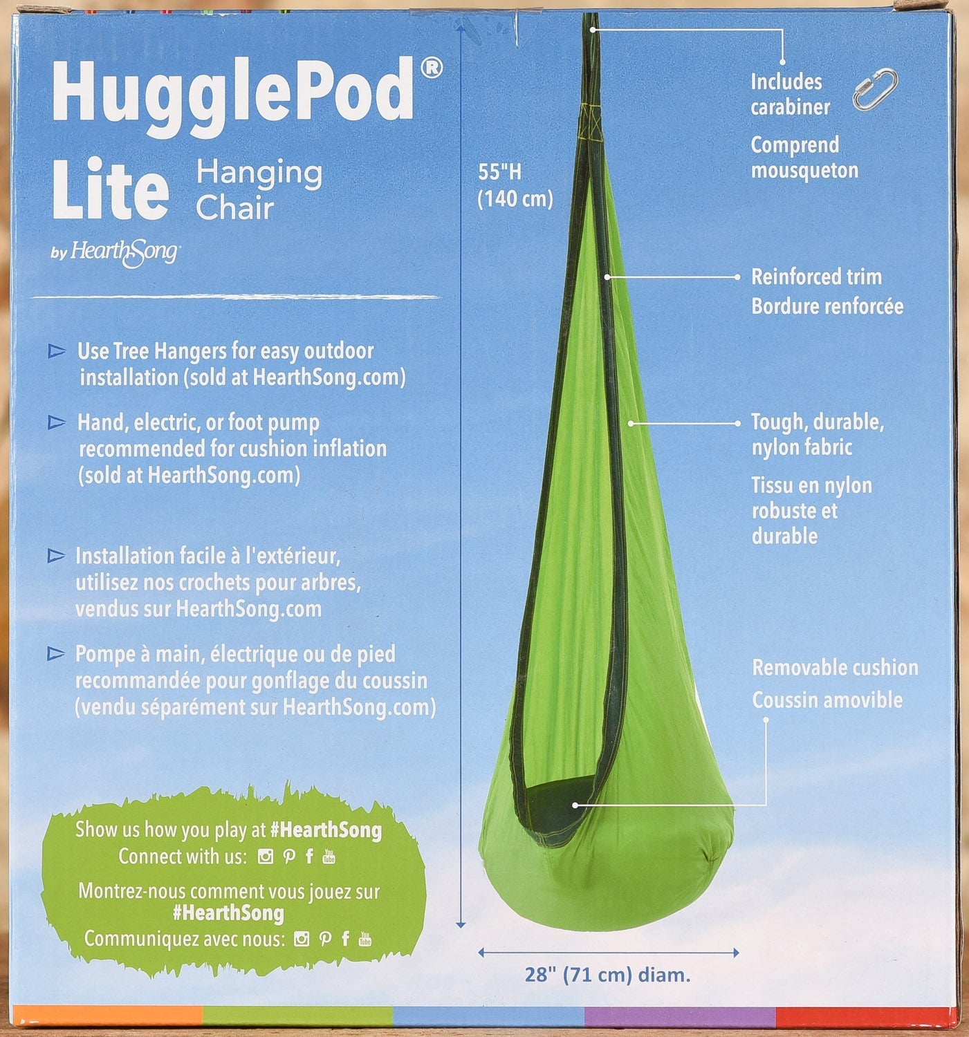 Huggle Pod Lite - Red Hanging Chair