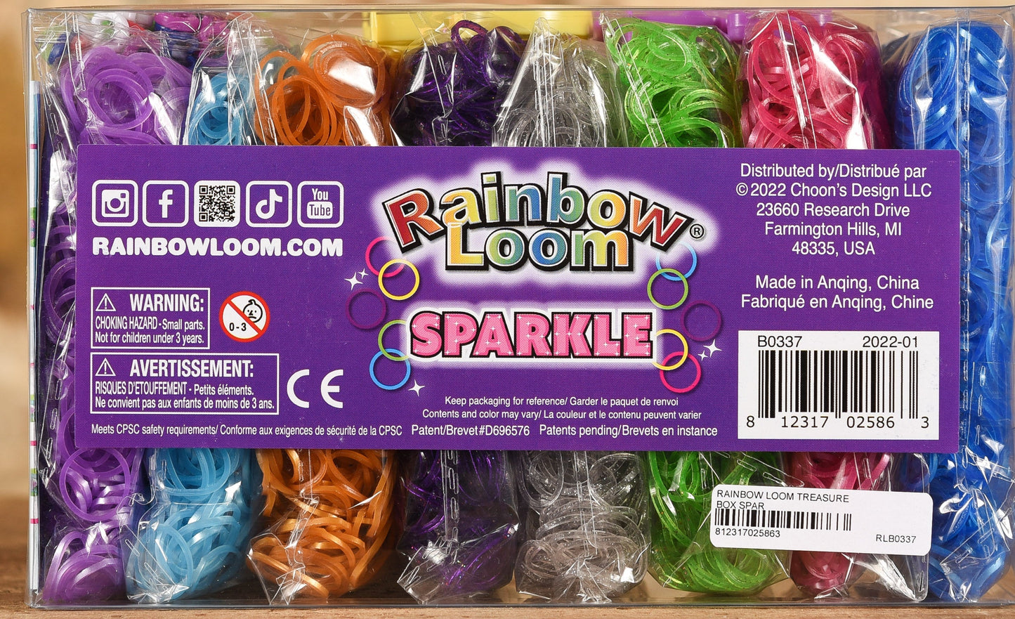 Rainbow Loom - Sparkle Treasure Box Rubber Bands