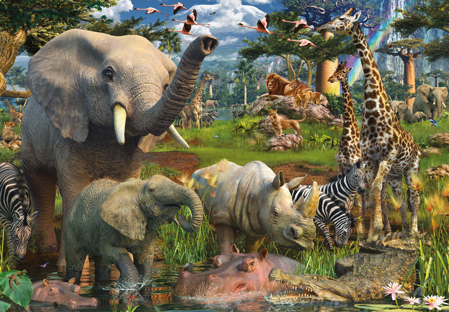 At The Waterhole - 18,000 Piece Puzzle