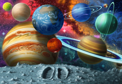  Stepping Into Space - 24 Piece Floor Puzzle