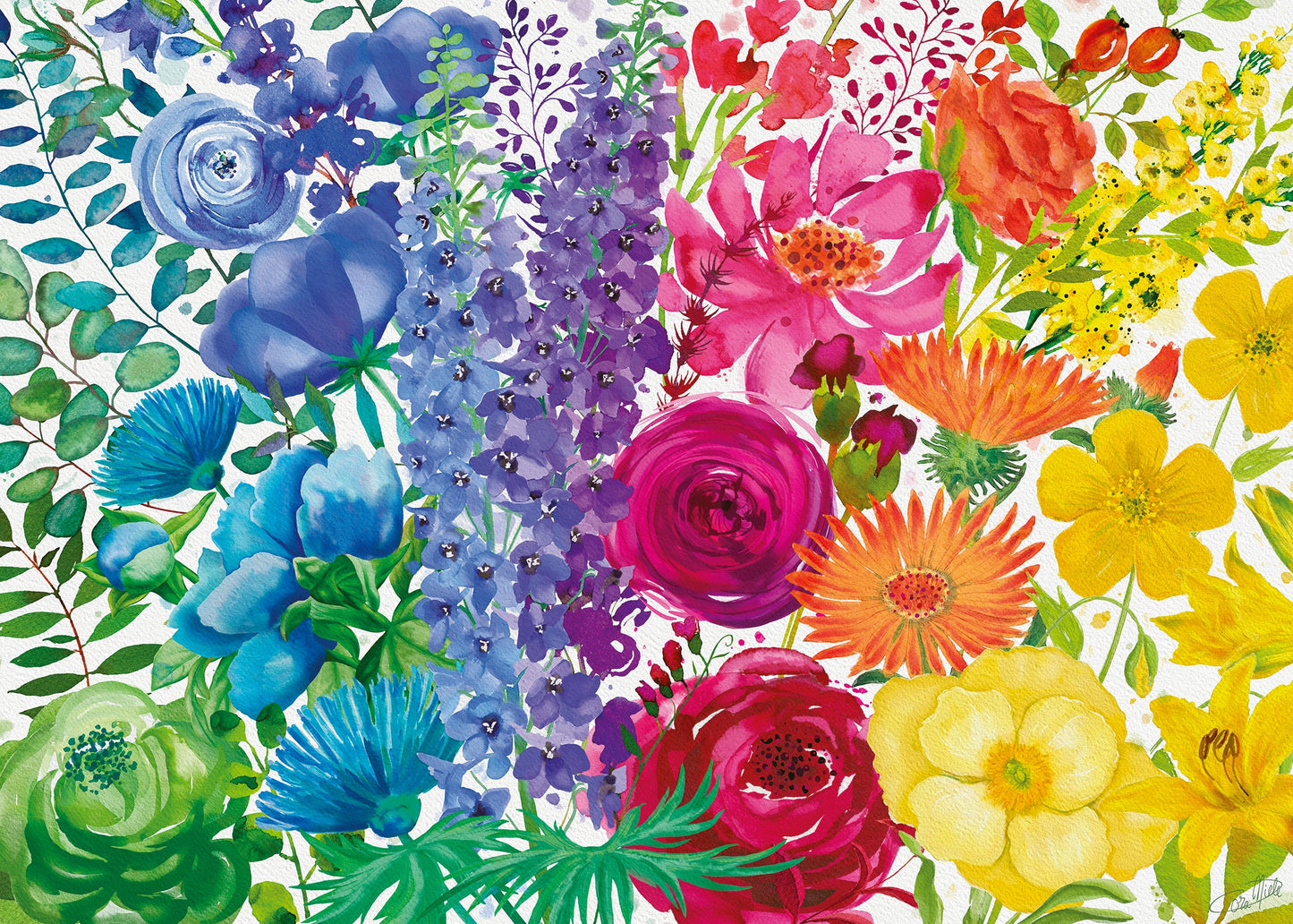  Floral Rainbow - 300 Piece Puzzle Large Format Pieces