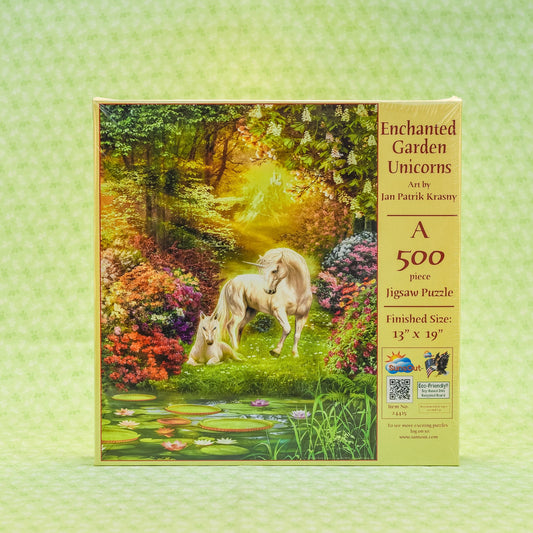  Enchanted Garden Unicorns 500 Piece Puzzle