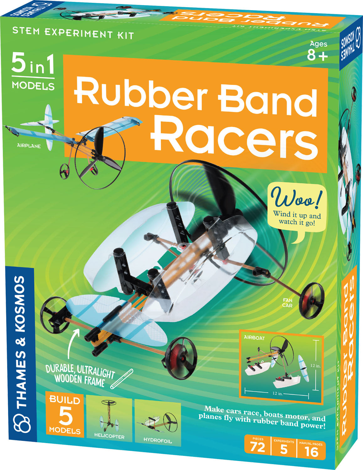 Rubber Band Racers - STEM Experiment Kit