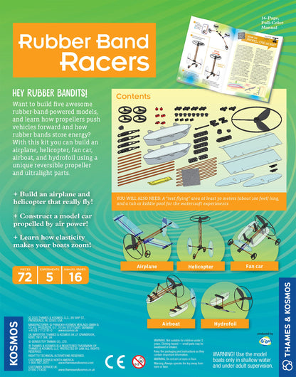  Rubber Band Racers - STEM Experiment Kit
