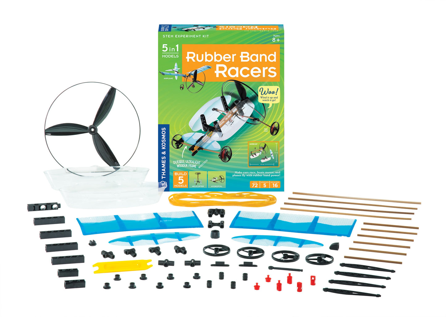  Rubber Band Racers - STEM Experiment Kit