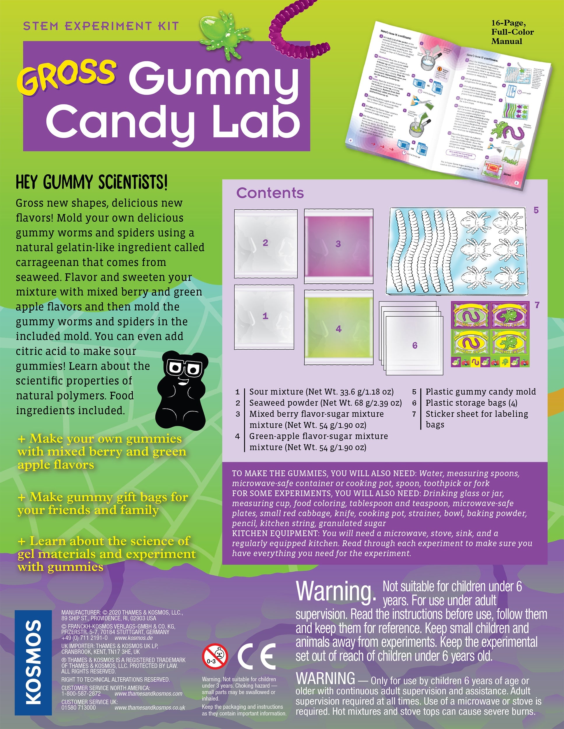  Gross Gummy Candy Lab - STEM Experiment Kit