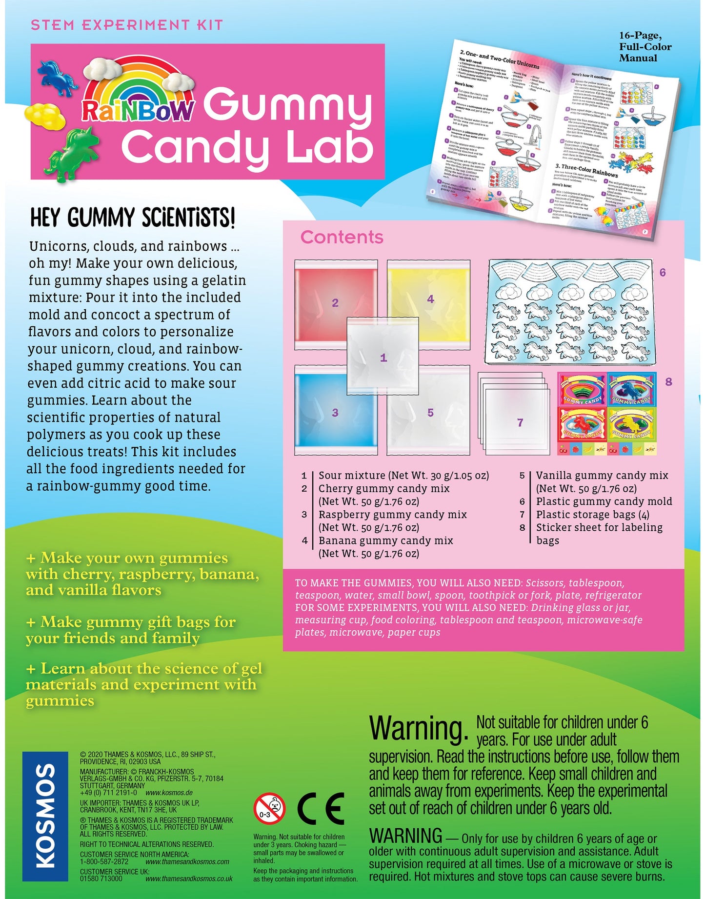  Rainbow Gummy Candy Lab - STEM Experiment Kit