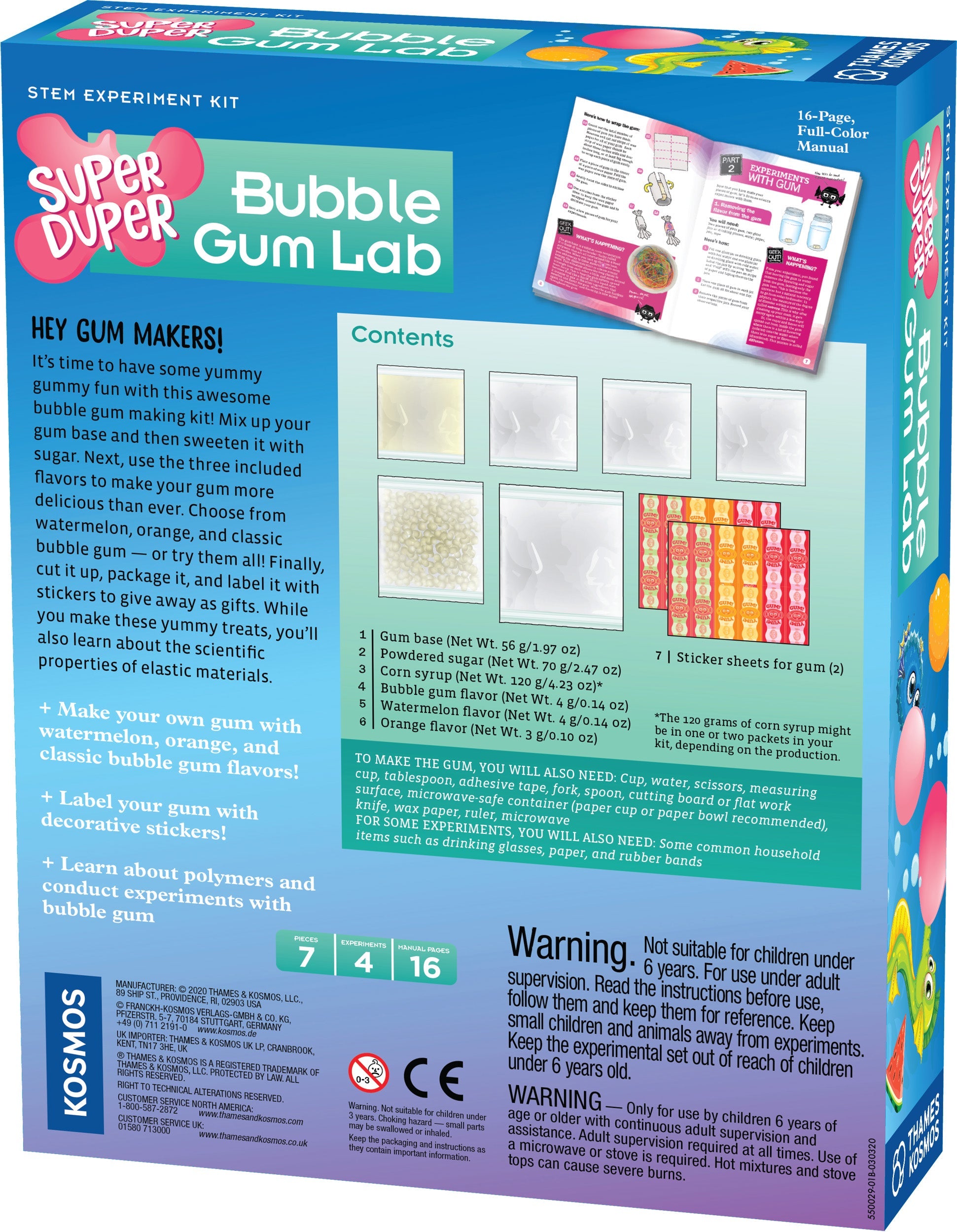  Super Duper Bubble Gum Lab - STEM Experiment Kit