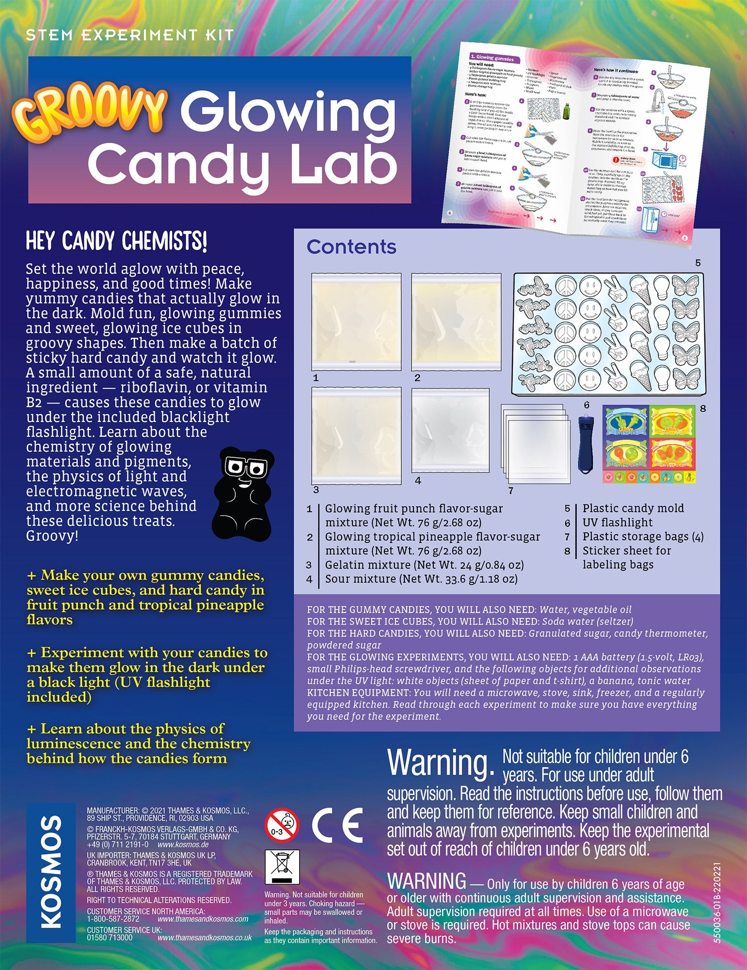  Groovy Glowing Candy Lab - STEM Experiment Kit