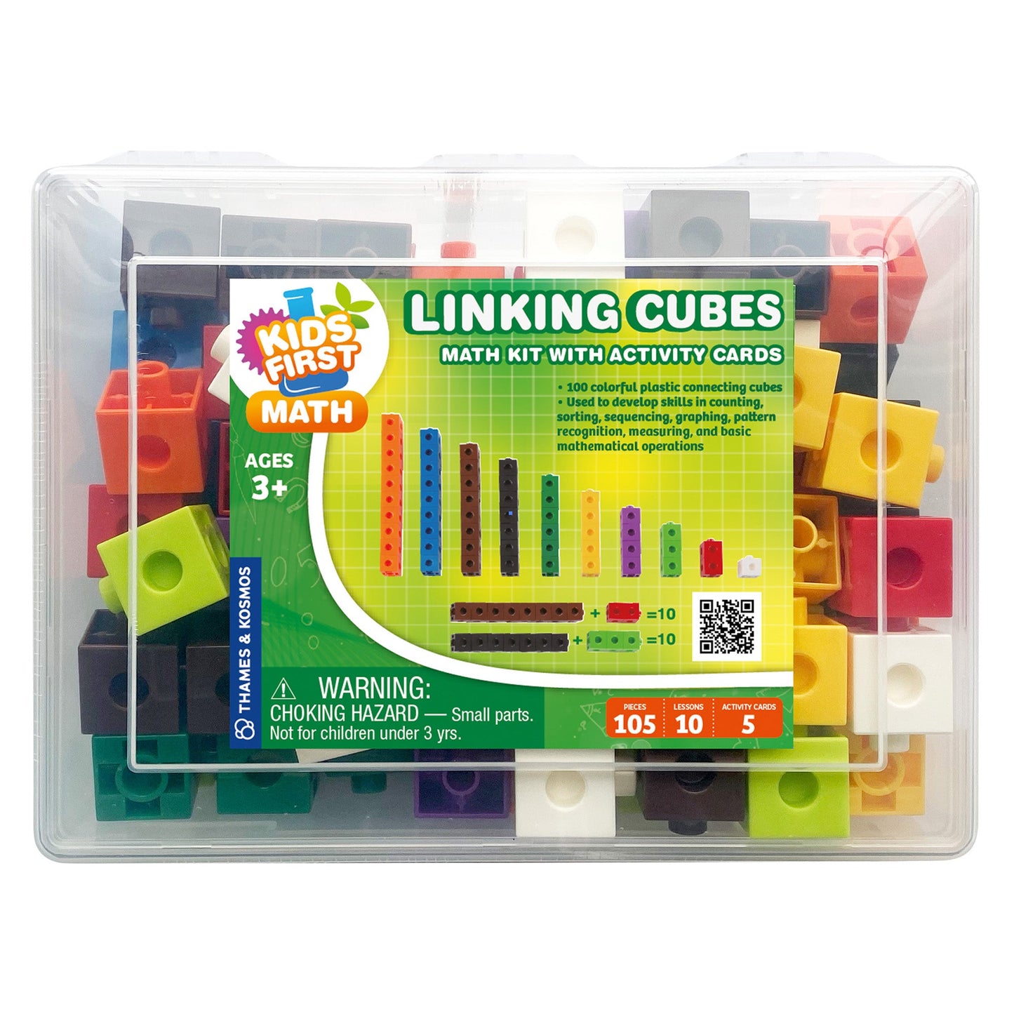  Kids First Math - Linking Cubes Math Kit With Activity Cards