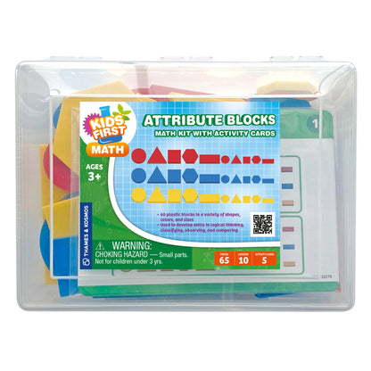  Kids First Math - Attribute Blocks Math Kit With Activity Cards