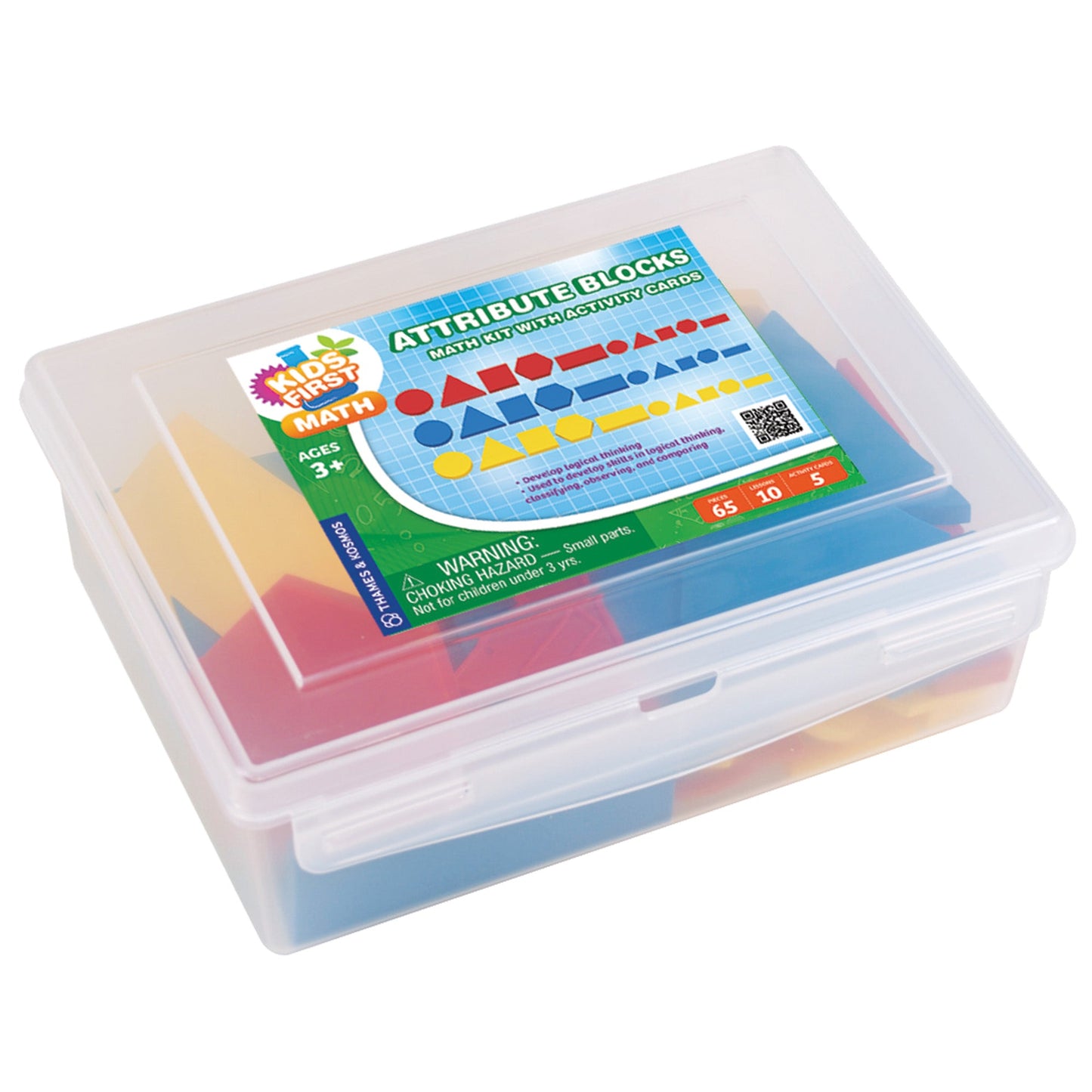  Kids First Math - Attribute Blocks Math Kit With Activity Cards