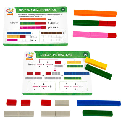  Kids First Math - Number Rods Math Kit With Activity Cards