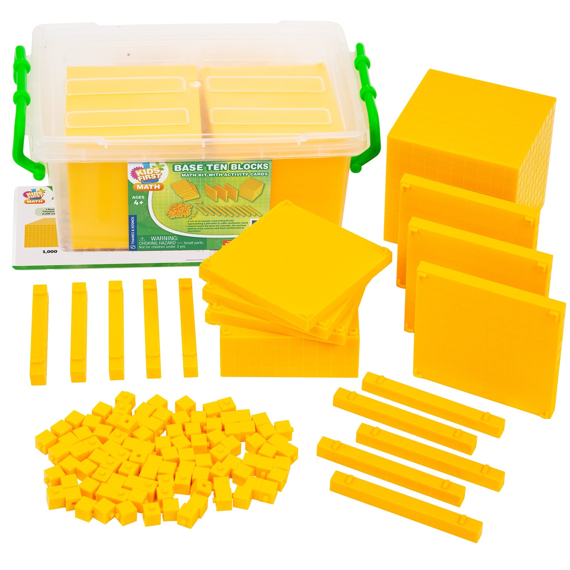  Kids First Math - Base Ten Blocks Math Kit With Activity Cards