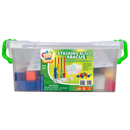  Kids First Math - Stacking Block Abacus Math Kit With Activity Cards