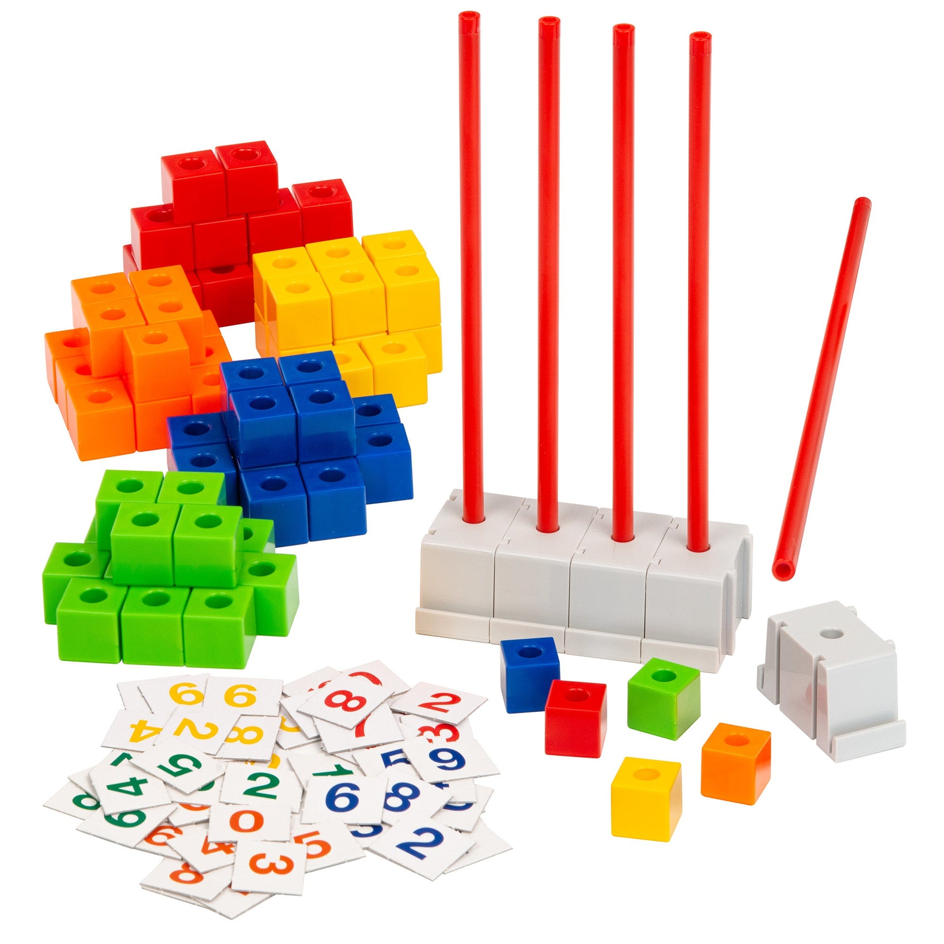  Kids First Math - Stacking Block Abacus Math Kit With Activity Cards