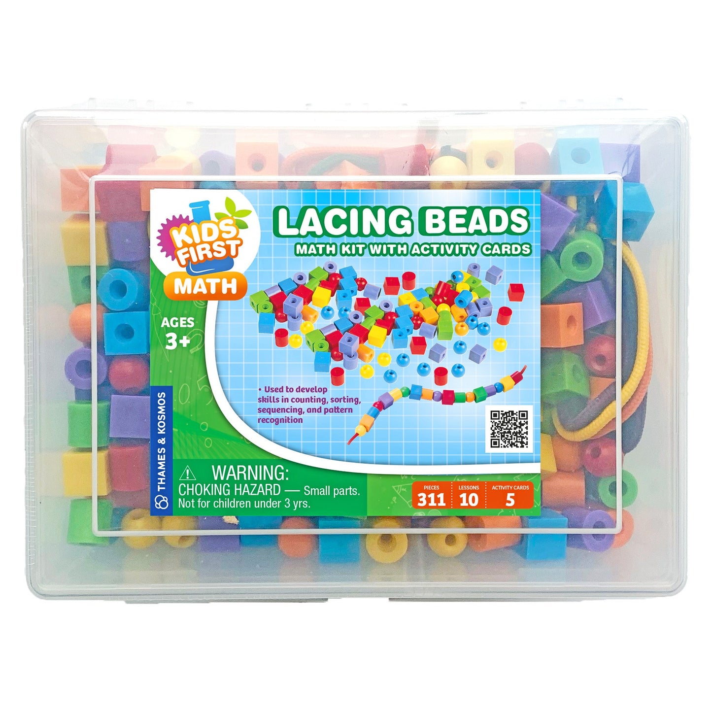  Kids First Math - Lacing Beads Math Kit With Activity Cards