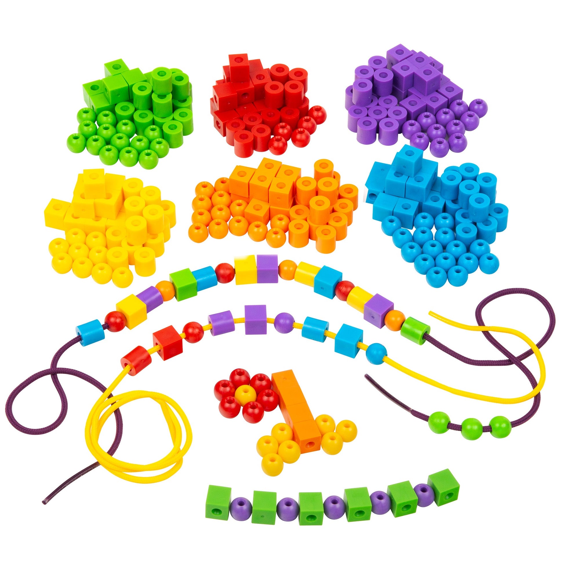  Kids First Math - Lacing Beads Math Kit With Activity Cards