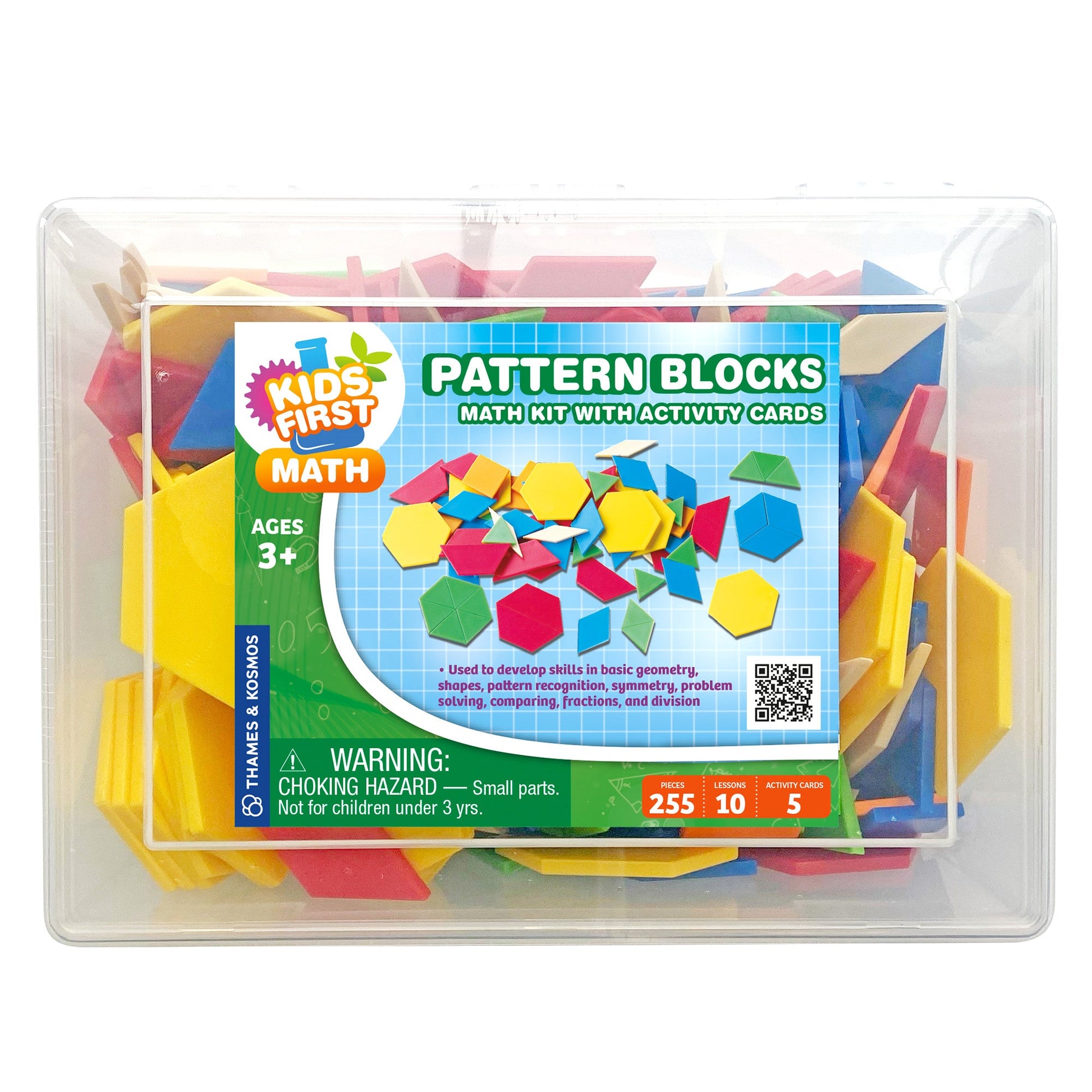  Kids First Math - Pattern Blocks Math Kit With Activity Cards