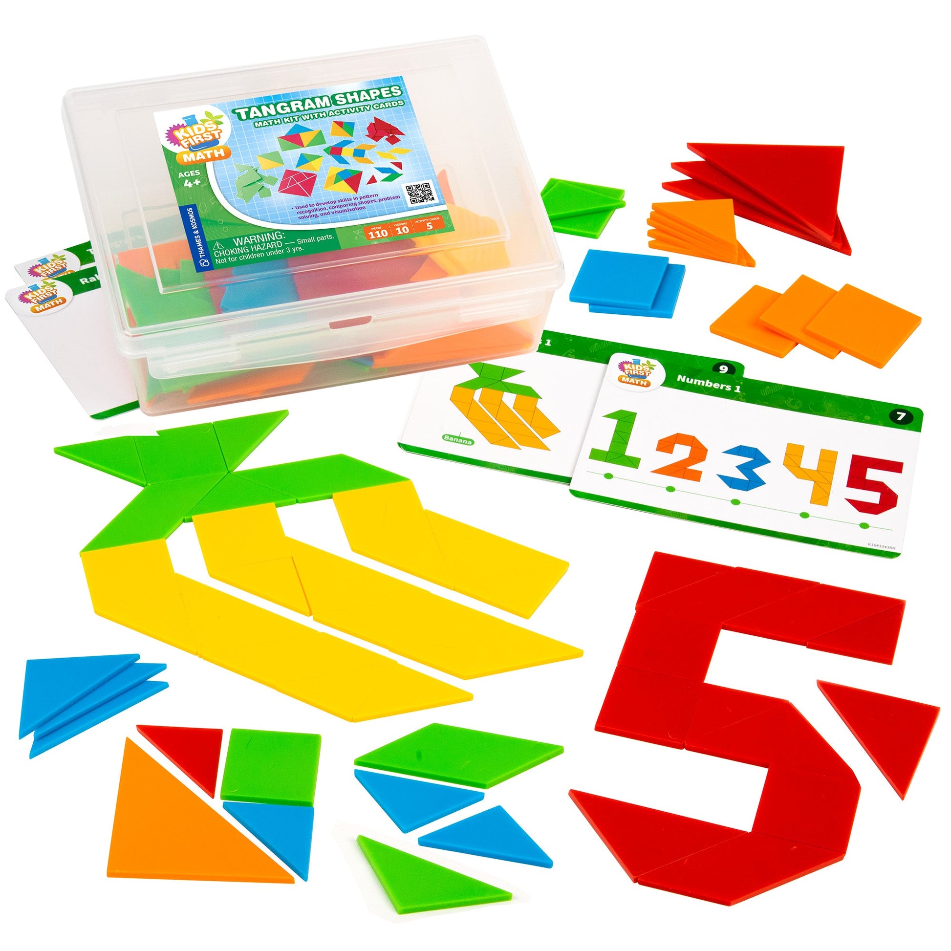  Kids First Math - Tangram Shapes Math Kit With Activity Cards