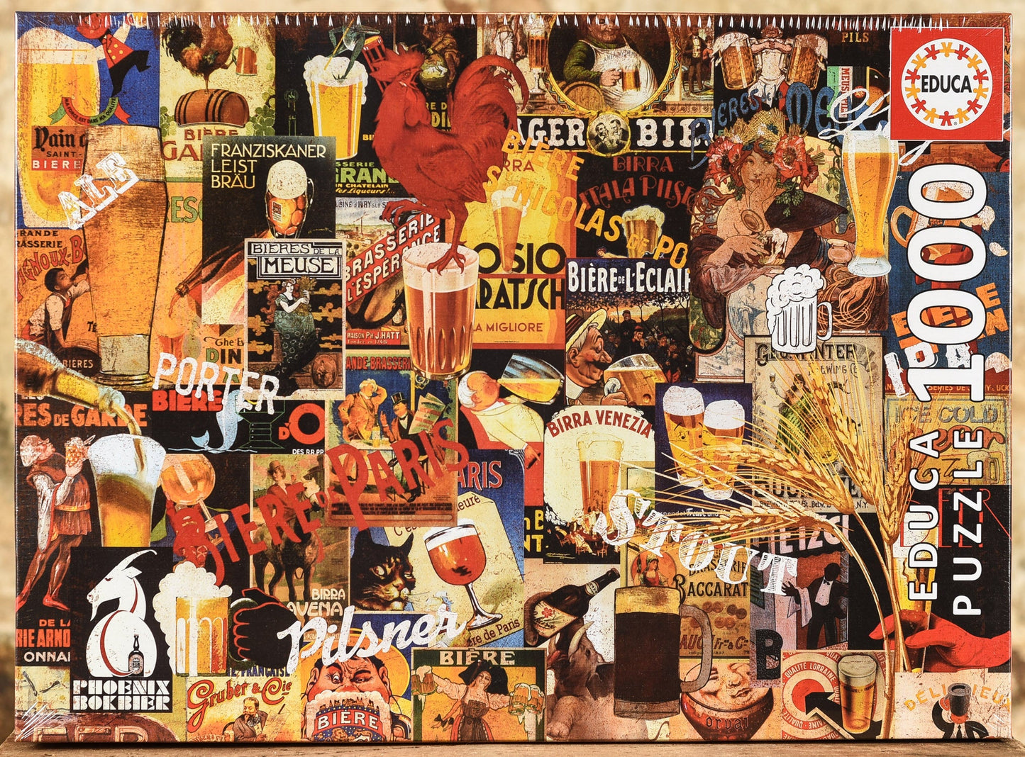  Vintage Beer Collage 1000 Piece Puzzle
