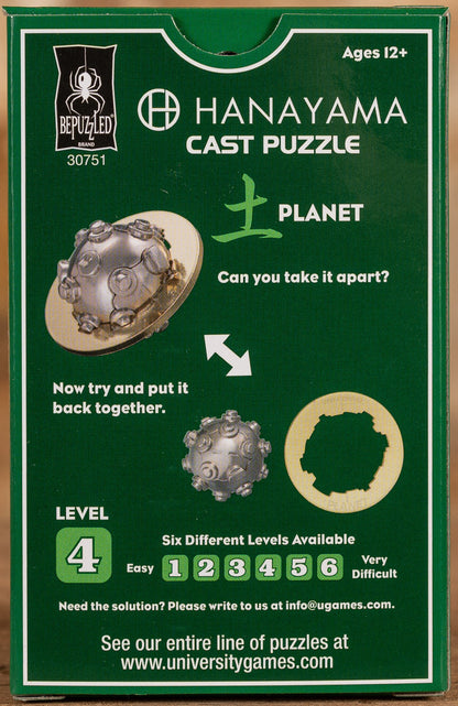  Hanayama Cast Puzzle - Level 4 - Planet
