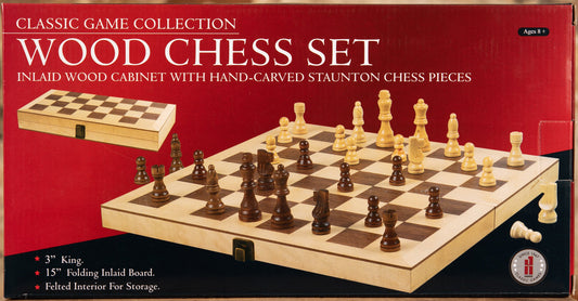  Chess Set - Deluxe Wooden Set 15" IMAGE