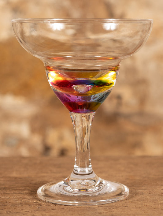  Glass - 11oz Margarita Rainbow Acrylic
