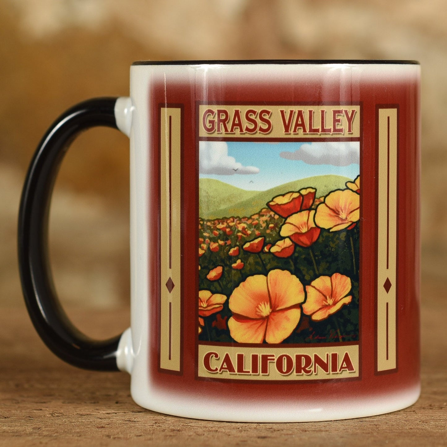  Mug 11oz - Grass Valley Poppies