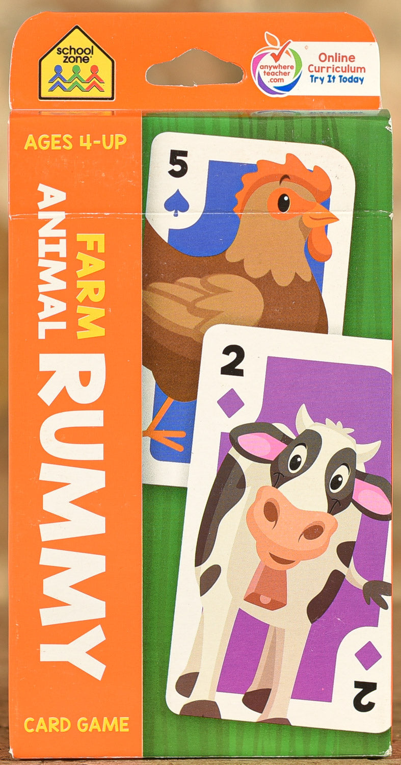  Card Game School Zone - Farm Animal Rummy