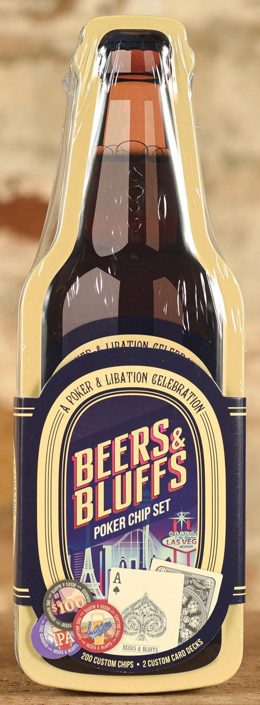  Beers & Bluffs - Poker Chip Set In Tin