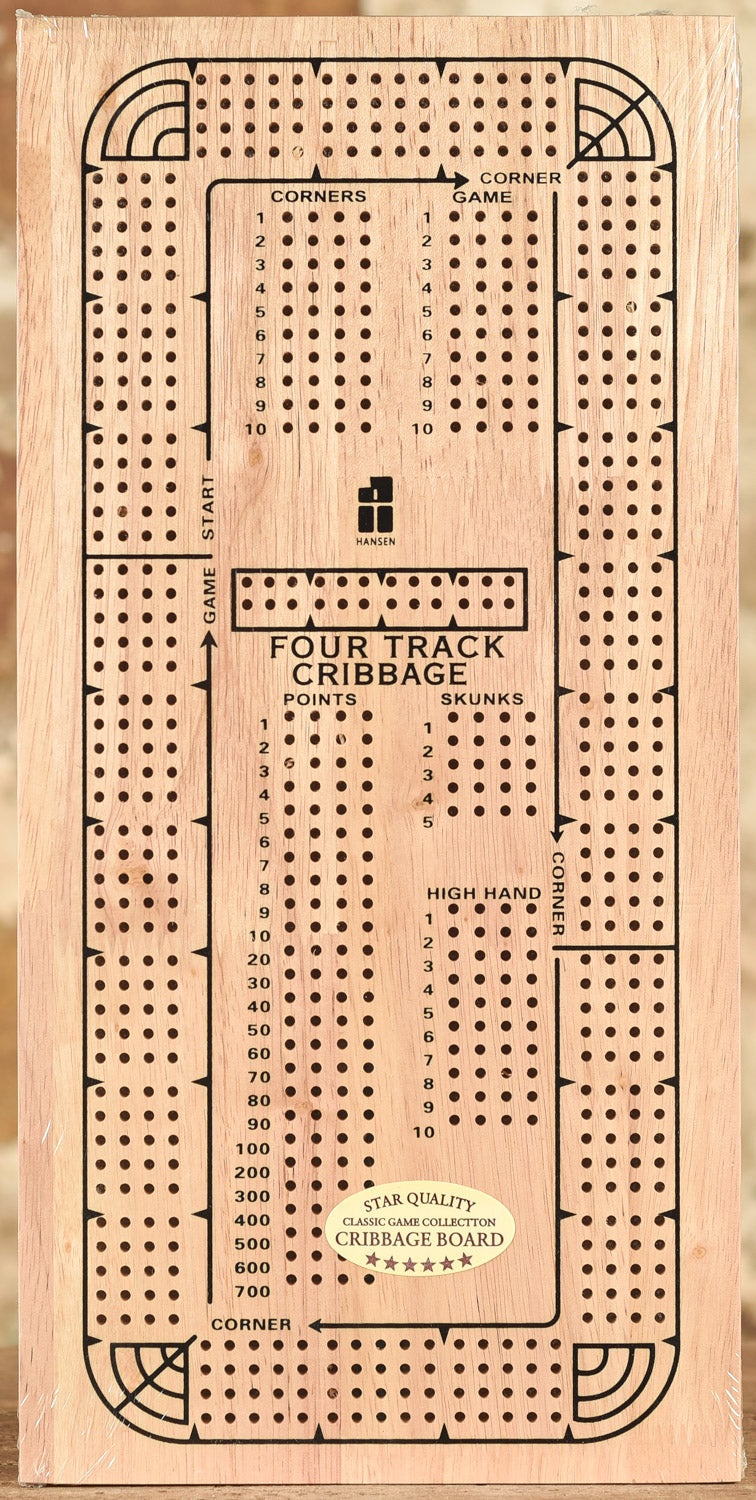  Cribbage - Wooden 4 Track Board