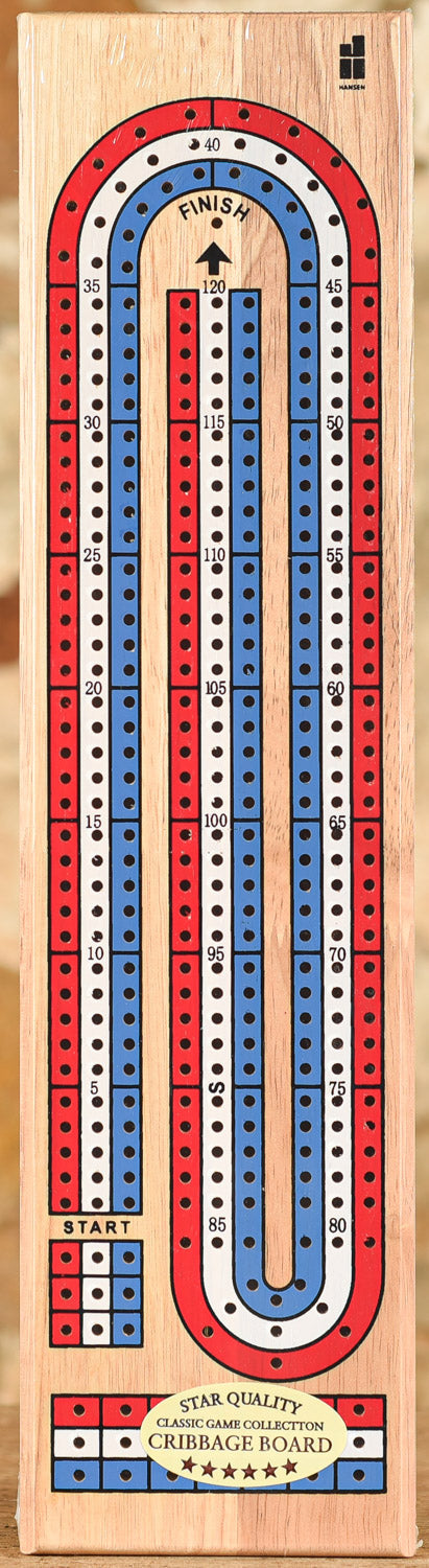  Cribbage - Wooden 3 Track Board