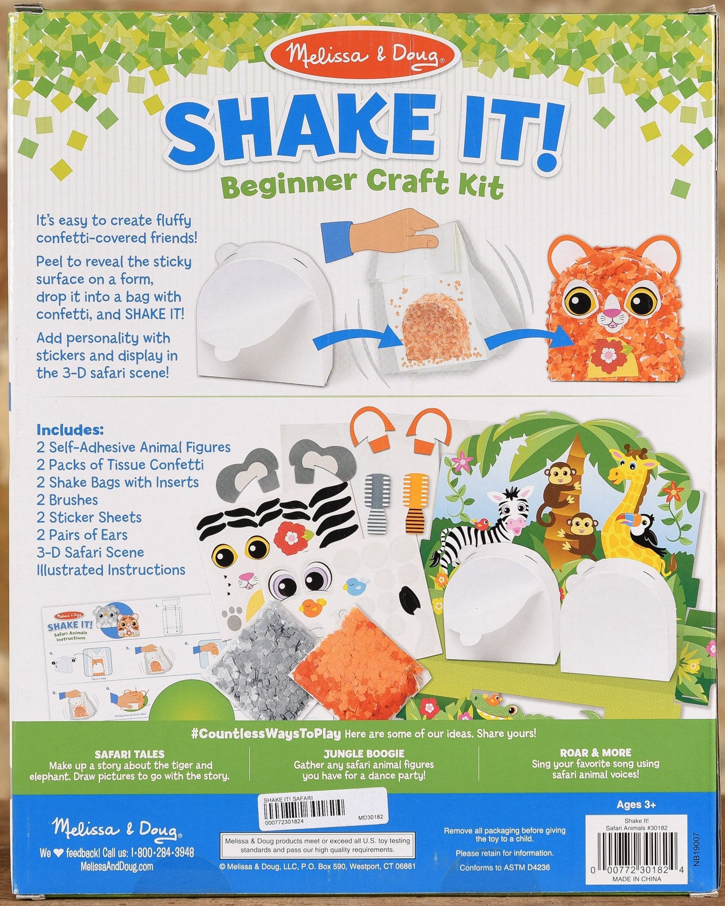  Melissa & Doug - Shake It! Beginner Craft Kit Safari