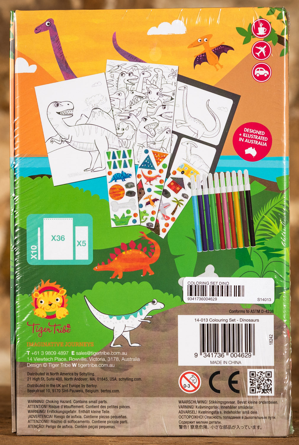  Dinosaurs Colouring Set