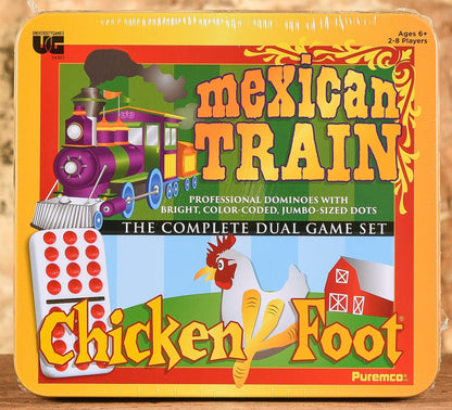  Mexican Train And Chicken Foot - Complete Dual Game Set - Domino Game