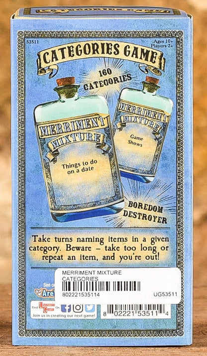  Clarendon's Merriment Mixture - Categories Game