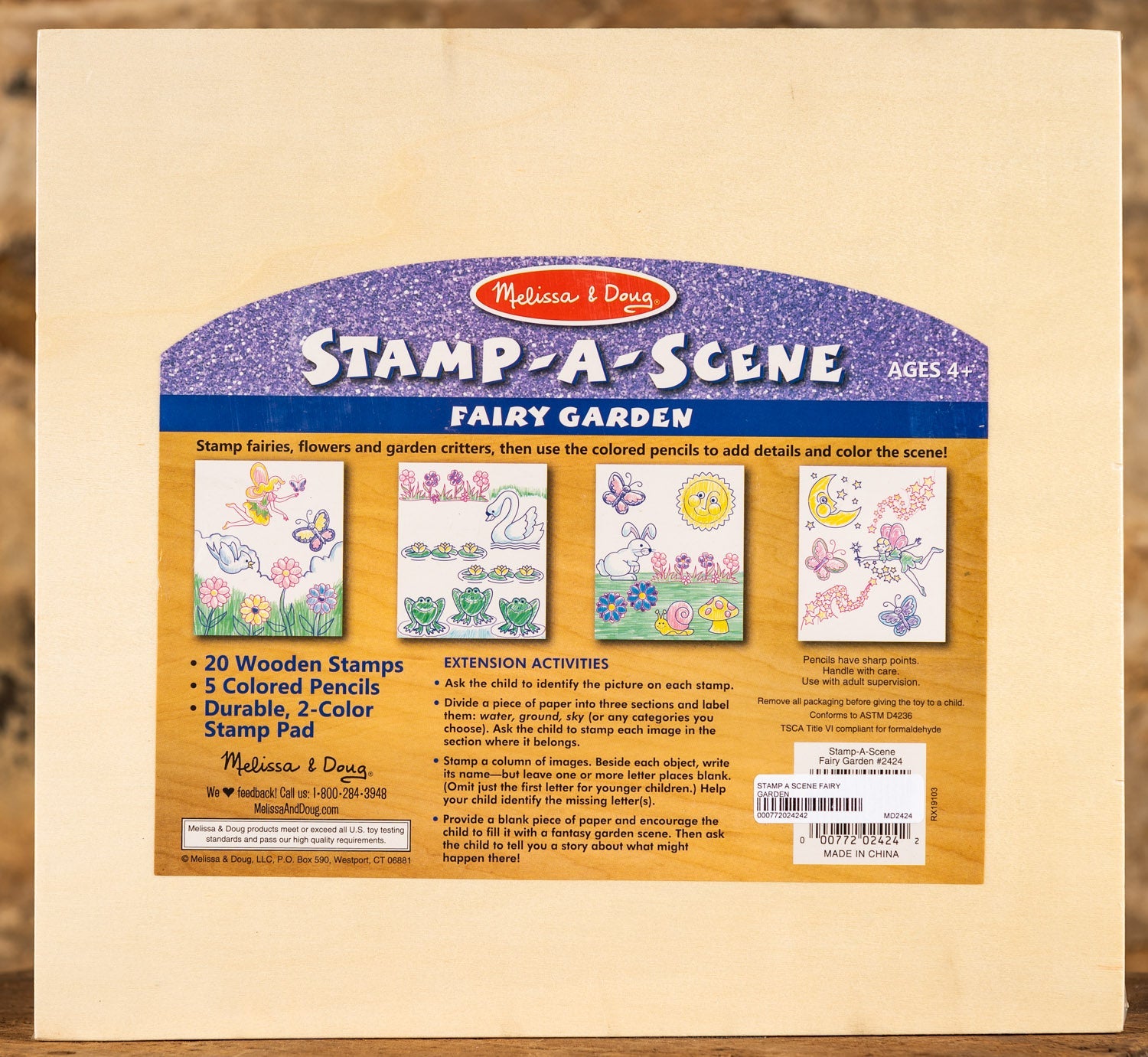  Wooden Stamp Set - Stamp A Scene - Fairy Garden