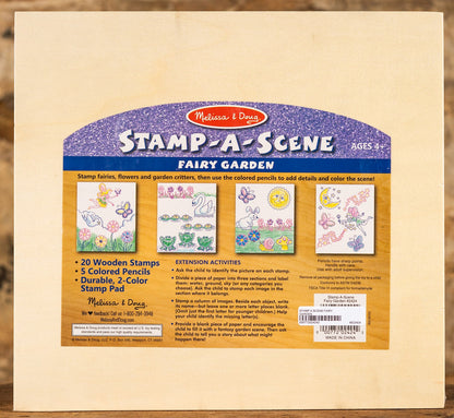  Wooden Stamp Set - Stamp A Scene - Fairy Garden