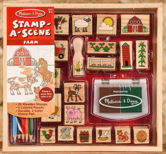  Wooden Stamp Set - Stamp A Scene - Farm