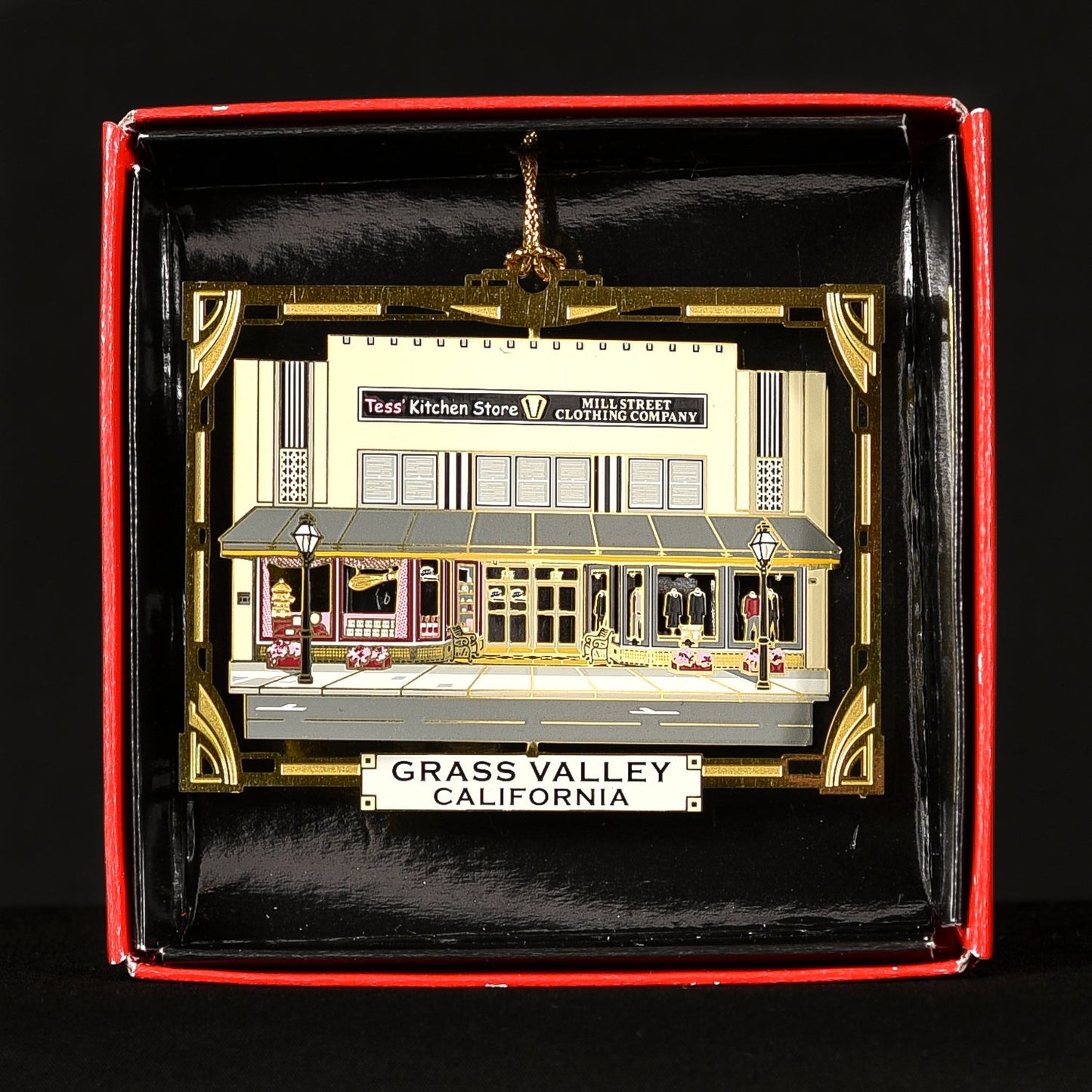  Downtown Grass Valley Ornament - Tess' Kitchen Store & Mill St. Clothing (2018)